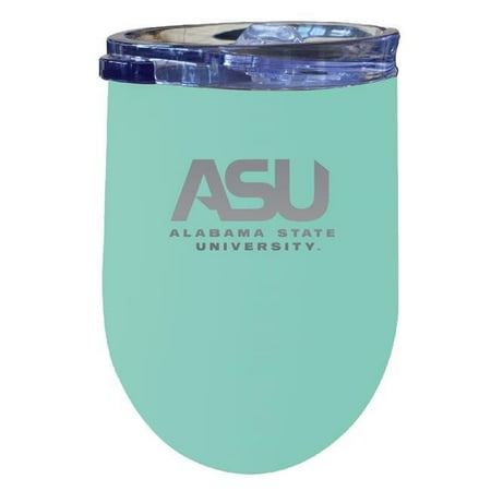 

R & R Imports ITWE-C-ALS20S Alabama State University 12 oz Insulated Wine Stainless Steel Tumbler Seafoam