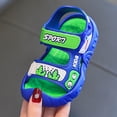 thumbnail image 4 of WAVSUF Casual Sandals for Toddler Boys Open Toe Anti Slip Soft Sole Summer Breathable Trendy Shoes Blue Size 10 Little Boys, 4 of 9