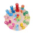 thumbnail image 1 of BEADCEST 1 Set Teaching Clocks for Toddlers Learning Aids Numbers for Kids Multi Colored Wood Material, 1 of 6
