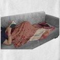 thumbnail image 6 of Abstract Soft Flannel Fleece Throw Blanket, Abstract Art Style Geometric Theme Modern and Design Print, Cozy Plush for Indoor and Outdoor Use, 50" x 60", Coral Salmon Pale Pink, by Ambesonne, 6 of 6