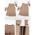 thumbnail image 4 of Camiseta sin mangas BLENCOT para mujer, plisada, cuello redondo, color beige, 4 of 9