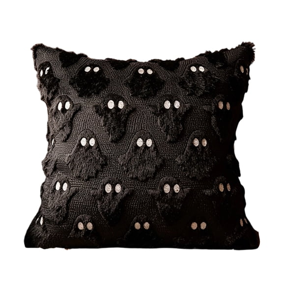LSLXA Halloween Decorations Outdoor Pillow Covers 18X18 Pillow Cover Ghost Throw Pillow Cases Soft Plush Decorative Cushion Case For Sofa Couch Bed Chair Living Room Home Decor