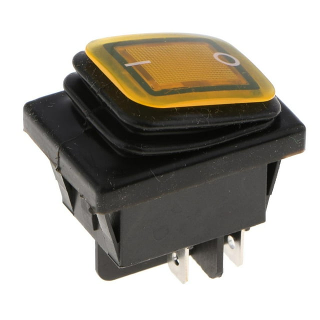 Interruptor redondo LED 12V Baoblaze Amarillo