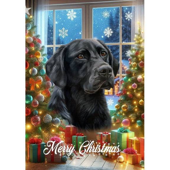 Black Labrador - Best of Breed  Christmas Garden Flag