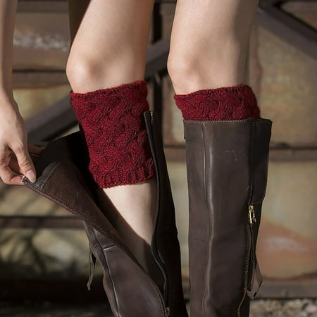 

Qazqa Knitted Boot Cover Short Coarse Needle And Thick Knitted Woollen Stocking