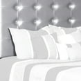 thumbnail image 3 of Leatherette Eastern King Headboard with Faux Crystal Inlay, Silver, 3 of 3