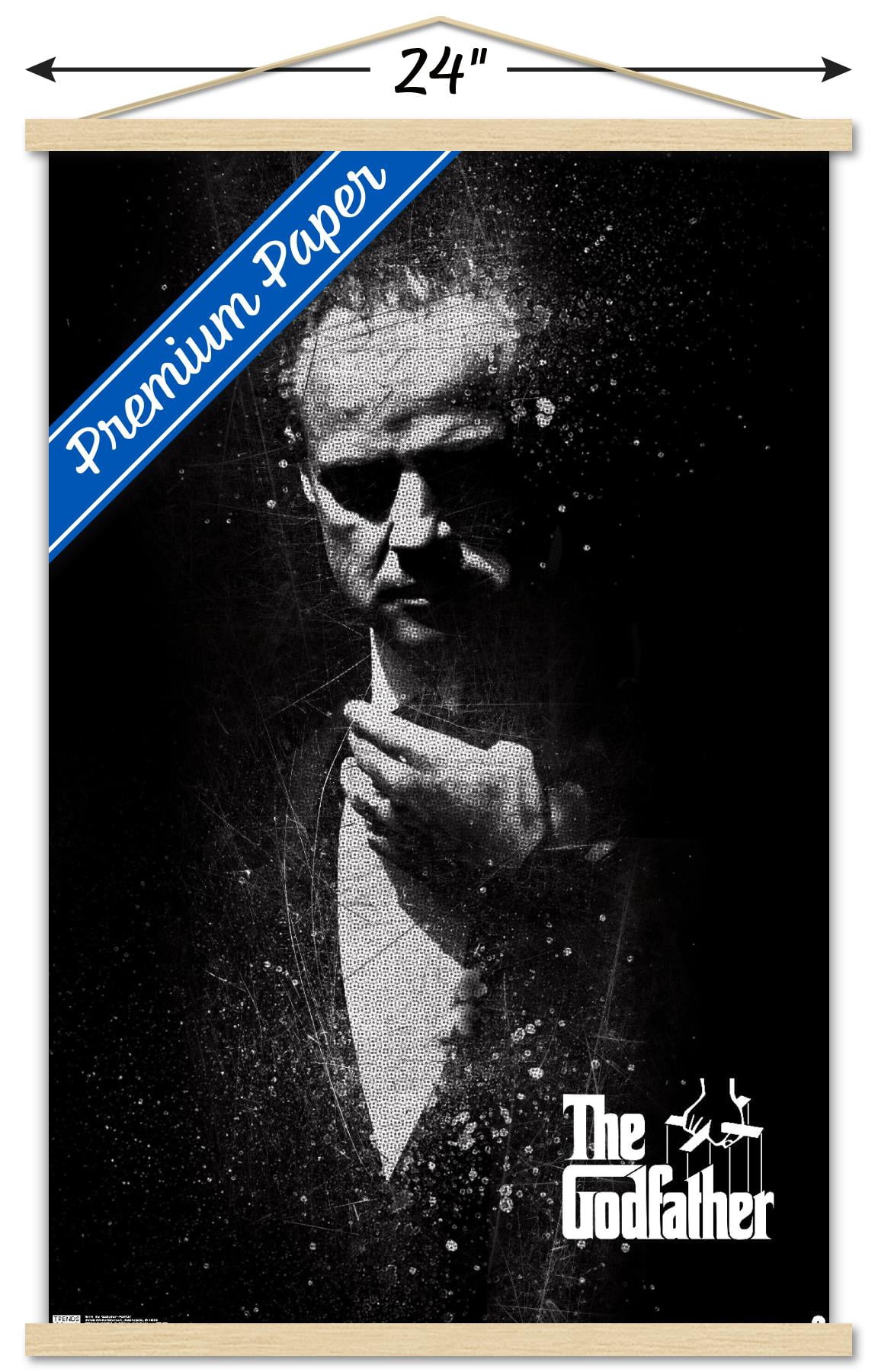 The Godfather - Portrait Wall Poster with Wooden Magnetic Frame, 22.375" x 34"