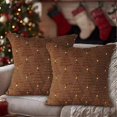 thumbnail image 2 of Lanpn Christmas 45x45 Throw Pillow Covers Set of 2, Winter Star Chrismas Tree Throw Pillow Cases Soft Plush Faux Fur Wool 18 x 18 Winter Cushion Cover, 2 of 5