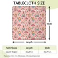 thumbnail image 2 of Princess Mushroom Castle Pattern Square Fitted Tablecloth with Elastic Edge,Square Table Cover,Washable Elastic Table Cover for Home Kitchen Party Decor 36"x36", 2 of 6