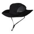 thumbnail image 1 of de con sombrero de pesca de botón para usar en la playa de jardinería de montañismo al aire libre Negro, 1 of 8