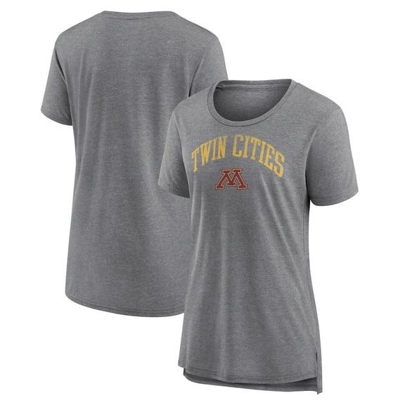 Women's Gray Minnesota Golden Gophers Arched City Tri-Blend T-Shirt