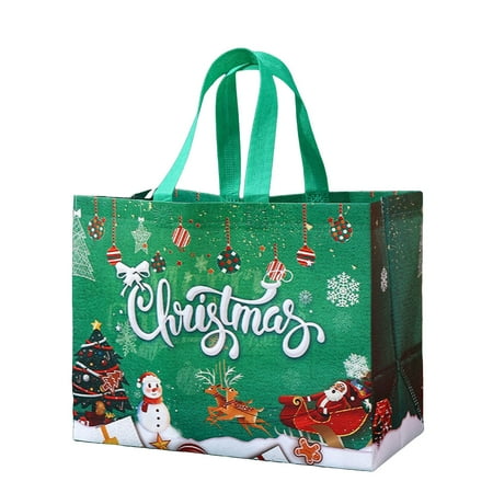 

BNisBM Bags Reusable Christmas Tote Bags With Handles Christmas Bags Multifunctional Non Woven Christmas Bags For Gifts Wrapping Shopping Xmas Party Bags Hot-Selling Model