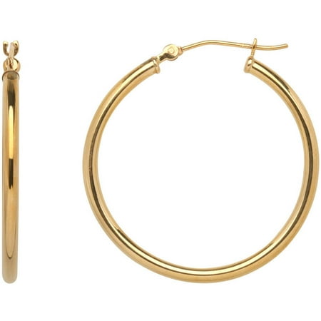 Simply Gold 10kt Yellow Gold Polished Hoop Earrings