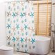 thumbnail image 5 of Cortina de ducha ecológica e impermeable con temática oceánica. Cortinas de baño semitransparentes con ojales y ganchos inoxidables., 5 of 8
