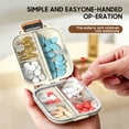 thumbnail image 4 of KUEON Daily Use Pill Organizer with Labels, Pill Box Easy to Open 7 Compartments, Portable Travel Pill Case White(large), 4 of 8