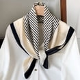 thumbnail image 4 of Bufanda cuadrada de seda a cuadros para mujer, banda de satén para el pelo, suave para el trabajo, Hijab, Foulard para la cabeza, 2021, 4 of 4