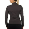 thumbnail image 3 of Women Long Sleeve Mock Neck Shirt Seamless Stretch Turtleneck Top Slim Fitted M-XL Plus Size, 3 of 6