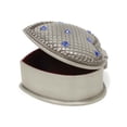 thumbnail image 3 of Supreme Housewares Vintage Heart with Blue Crystal Glass Pewter Hinged Jewelry Trinket Box with Magnetic Closure, 3 of 4