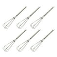 thumbnail image 1 of 6pcs Stainless Steel Mini Egg Beater Hand Cream Whisk Spring Handle Blender Mixer Kitchen Gadget, 1 of 8