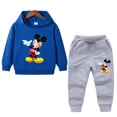 thumbnail image 3 of Conjunto de sudadera con capucha para niños, ropa para niños, ropa para bebés, suéteres casuales con capucha de Mickey, sudadera con capucha y pantalones, 2 piezas/conjunto, 2 a 14 años, 3 of 5