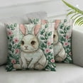 thumbnail image 2 of Nawypu  Happy Easter Buffalo Plaid Rabbit Pink Throw Pillow Cover, Eucalyptus Leaves Hello Spring Cushion Case Decoration for Sofa Couch &nbsp;2pc, 2 of 6