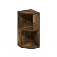 thumbnail image 2 of Furinno Econ 2-Tier Freestanding Corner Shelf Bookcase, Bookshelf, Amber Pine, 2 of 6