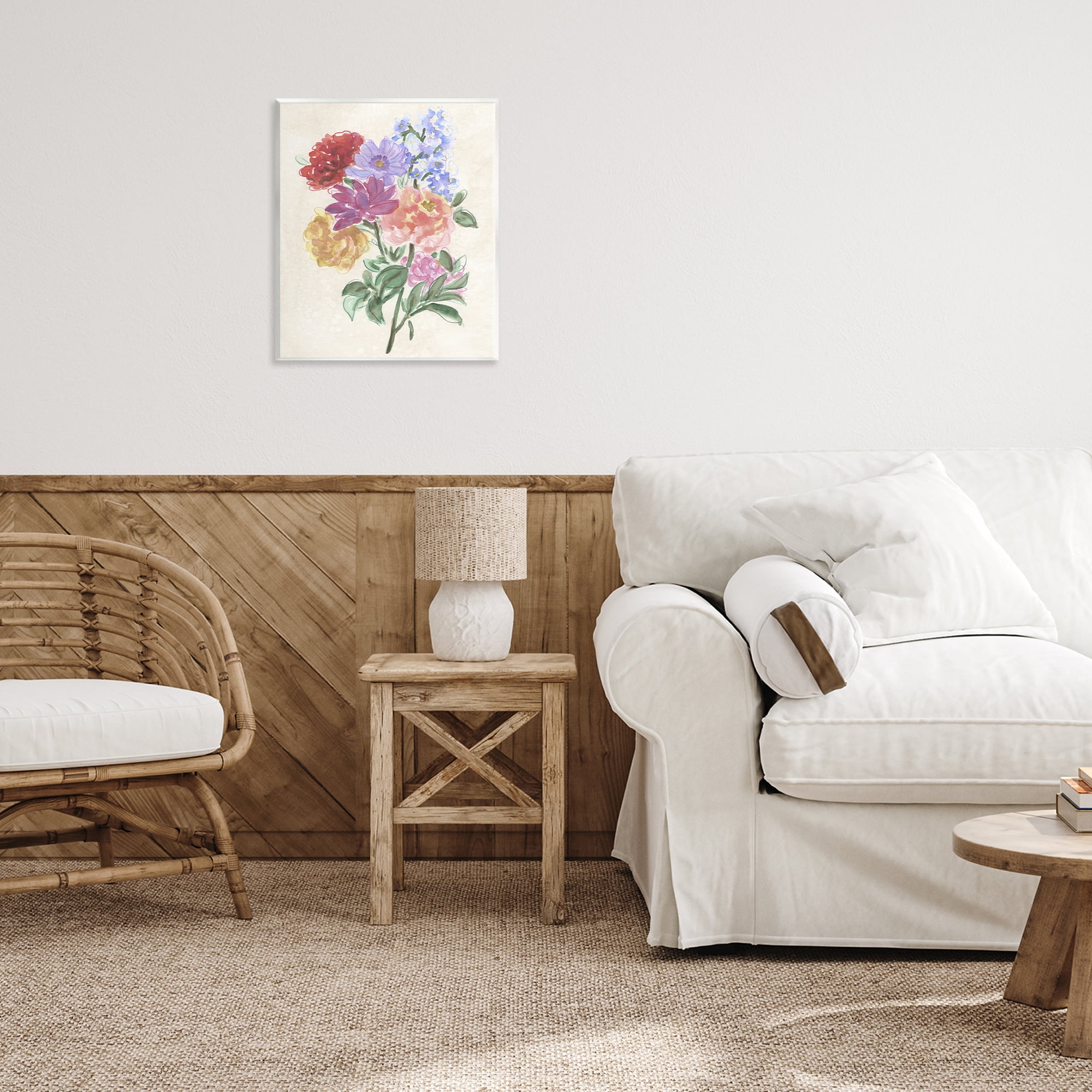 Stupell Industries Blooms On Parchment Wall Plaque Art, design by June Erica Vess