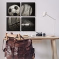 thumbnail image 3 of Stupell Industries Sports Balls Photography Sports Photography Gallery Wrapped Canvas Art Print Wall Art, 17 x 17, Set of 4, 3 of 8