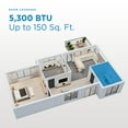 thumbnail image 6 of Danby 5,300 BTU (9,000 BTU ASHRAE) 3-in-1 Portable Air Conditioner with Remote in White for Rooms up to 150 sq. ft., 6 of 7