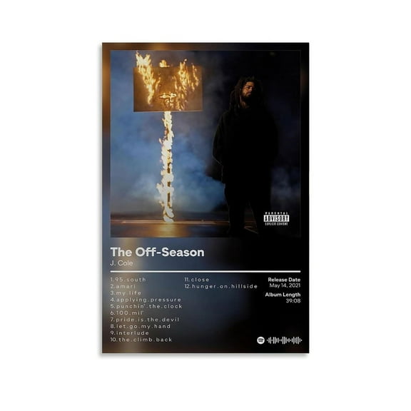 J. Cole Poster, The Off-Season Album, Canvas Poster For Bedroom Decor, Sports Landscape, Office Room Gift
