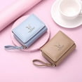 thumbnail image 2 of IELGY women's short wallet PU mini zipper change bag, cartoon three-fold buckle card small bag., 2 of 2
