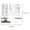 thumbnail image 2 of OULII 23 Pcs Minuscules Meubles Miniatures pour Chambre Miniature Meubles Construction Argent, 2 of 8