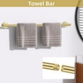 thumbnail image 4 of 10PCS Towel Bar Set for Bathroom Wall, 23.6" Brushed Gold Bathroom Hardware Set Upgraded Bathroom Towel Holder, Stainless Steel Towel Rack Bathroom Accessories, 4 of 14