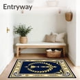 thumbnail image 3 of ODIKA 6'x9' Machine Washable Non-Slip Area Rug, Championship Welcome with Sports Graphics High Traffic Rug with Pad, Blue, 679009, 3 of 8