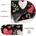 thumbnail image 6 of Valentines Area Rugs 8'x10', Washable Small Throw Rugs for Living Room Patio, Pink Red Love Heart Green Botanical Black Indoor Outdoor Rug Non-Slip Low Pile Carpet Runner Reversible Floor Mats, 6 of 8