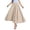 Beige, variant on Wdgfv Women Bohemian Beach A-Line Dress Double Layer Elastic Waist Long Maxi Skirt