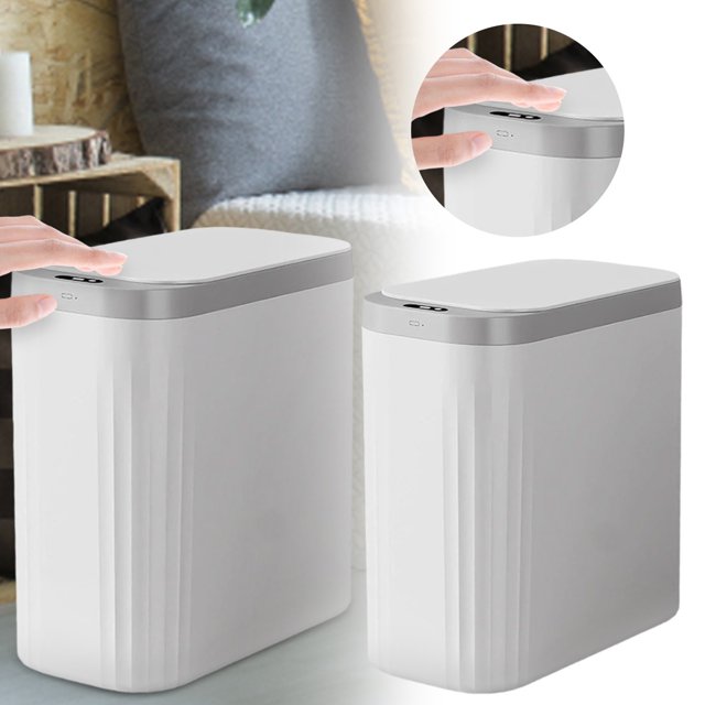Klonfd Smart Home Automatic Sensor Trash Can With Touchless Motion Detection For Kitchen Bathroom Waste