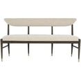 thumbnail image 5 of Currey And Company 7000-0982 Arlan 60" Wide Ash Wood Bench - Coffee Brown / Antique Brass, 5 of 7