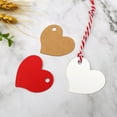 thumbnail image 3 of Tarjetas de Papel Kraft en forma de corazón Sonducket Conjunto Suministros de amor color blanco, 3 of 6