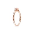 thumbnail image 2 of 1/6 Carat (Ctw) Morganite Ring in Rose Pink Sterling Silver with Accent Diamonds for Women, 2 of 5