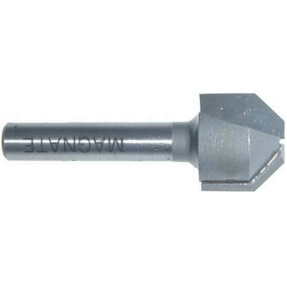 Magnate 3045 Bevel and Flush Trimming Carbide Tipped Router Bit — 45 Degree; 5/8" Cutting Diameter; 1/2" Cutting Height; 1/4" Shank Diameter; 1-1/4" Shank Length
