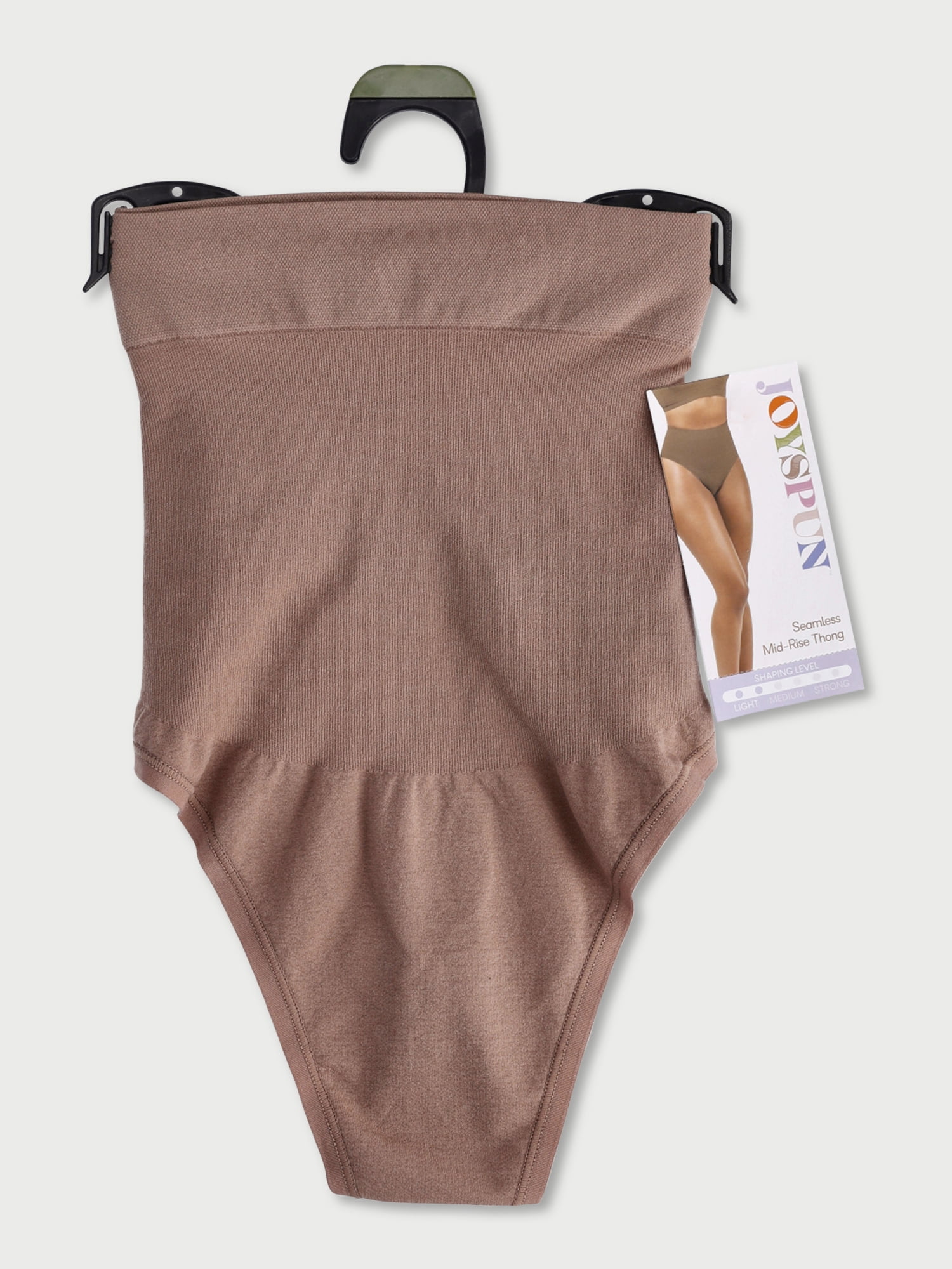 Joyspun Women's Seamless Mid-Rise Shaping Thong, Sizes S to XXXL