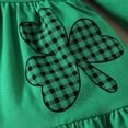thumbnail image 7 of vigerkar Infant Girl St Patricks Day Outfit Shamrock Shirt Dress Top+Four-leaf Clover Pants 12M-3 Years (Green, 9-12 Months), 7 of 7