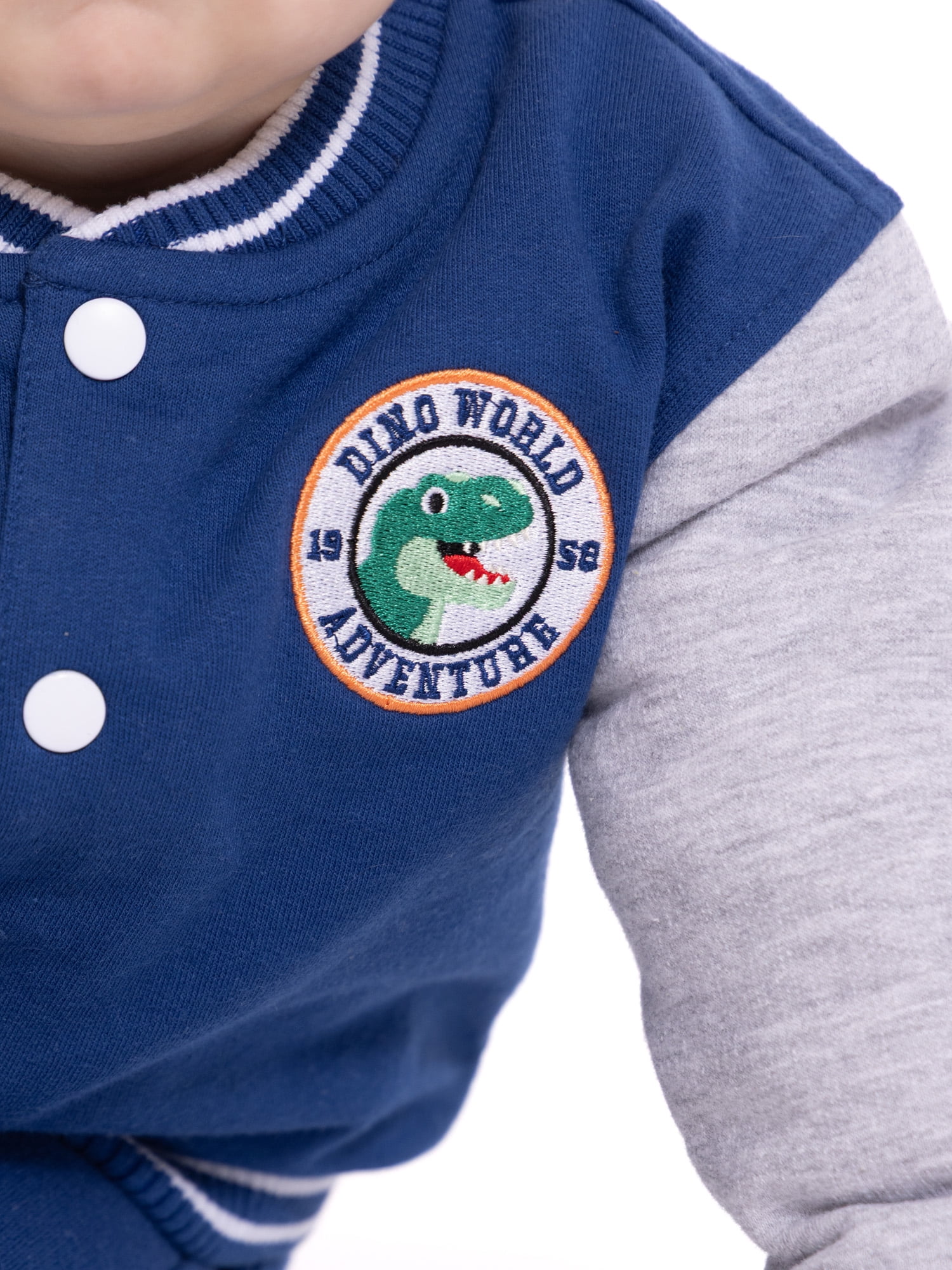 Wonder Nation Baby Boys Varsity Jacket and Jogger Pants Matching Set, 2-Piece, Sizes 0/3M-24M