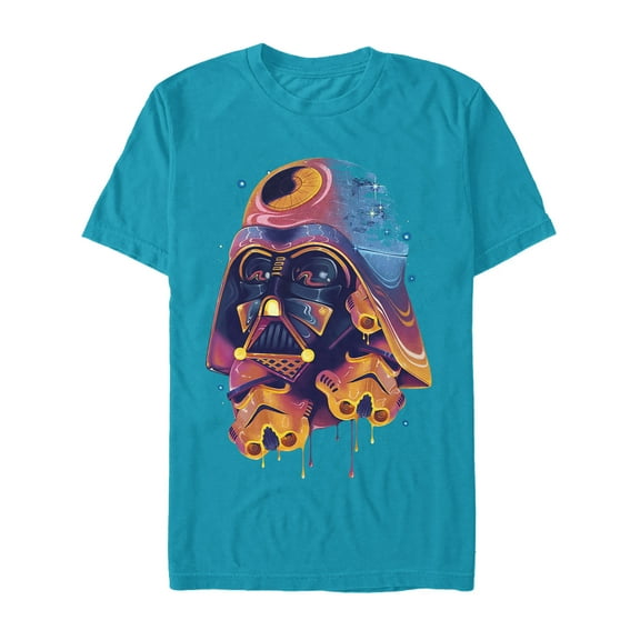 Men's Star Wars Psychedelic Darth Vader  Graphic Tee Turquoise X Large