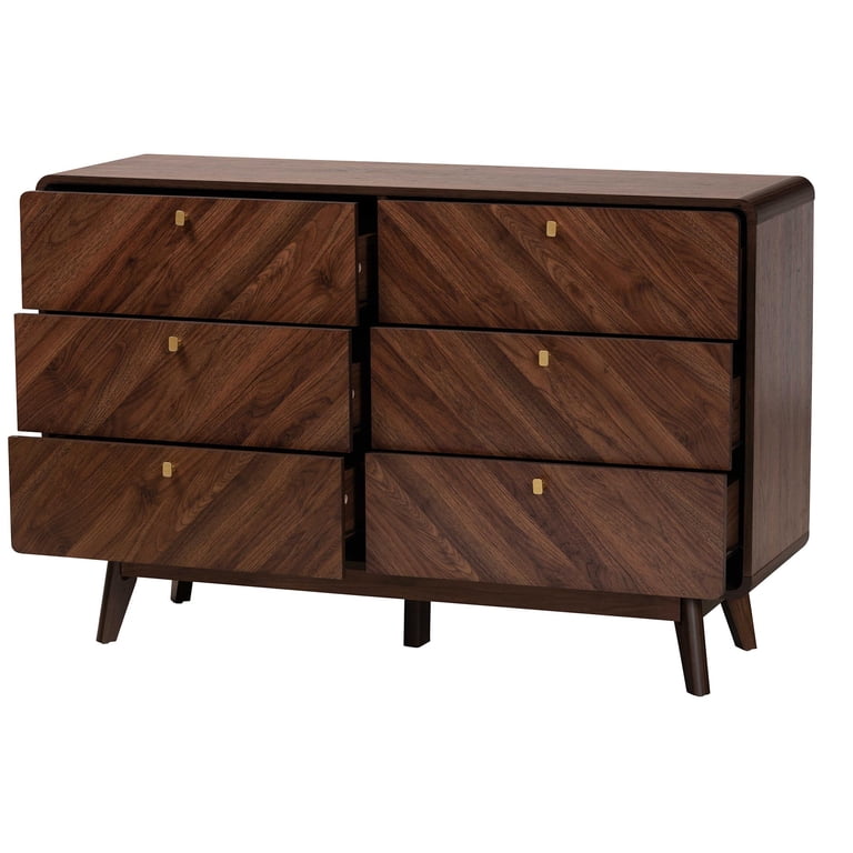 Baxton Studio Markell Mid-Century Modern Transitional Walnut Brown