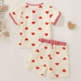 thumbnail image 6 of GXWEA Cute Toddler Girl Outfits 5T Girls Clothes Toddler Girl Clothes Summer Outfits Cute Baby Short Sleeve T-Shirt Shorts Printed, 6 of 9