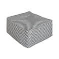 thumbnail image 1 of Abstarct Rectangle Pouf, Simple Minimalist Geometric Shapes Crosses Circles Squares Monochrome Art, Under Desk Foot Stool for Living Room Office with Cover, 25", White Charcoal Grey, by Ambesonne, 1 of 4
