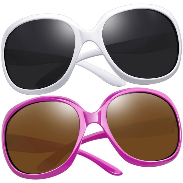 Gafas de sol Joopin Oversized para mujer, polarizadas, UV400, blanco+morado