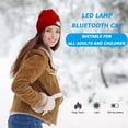 thumbnail image 3 of Gorro Beanie LED con luz, gorro de faro manos libres unisex, cálido gorro de punto de invierno, 3 of 7